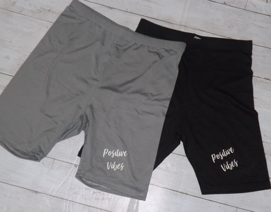 Ladies Positive Vibes Biker Shorts