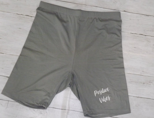 Ladies Positive Vibes Biker Shorts